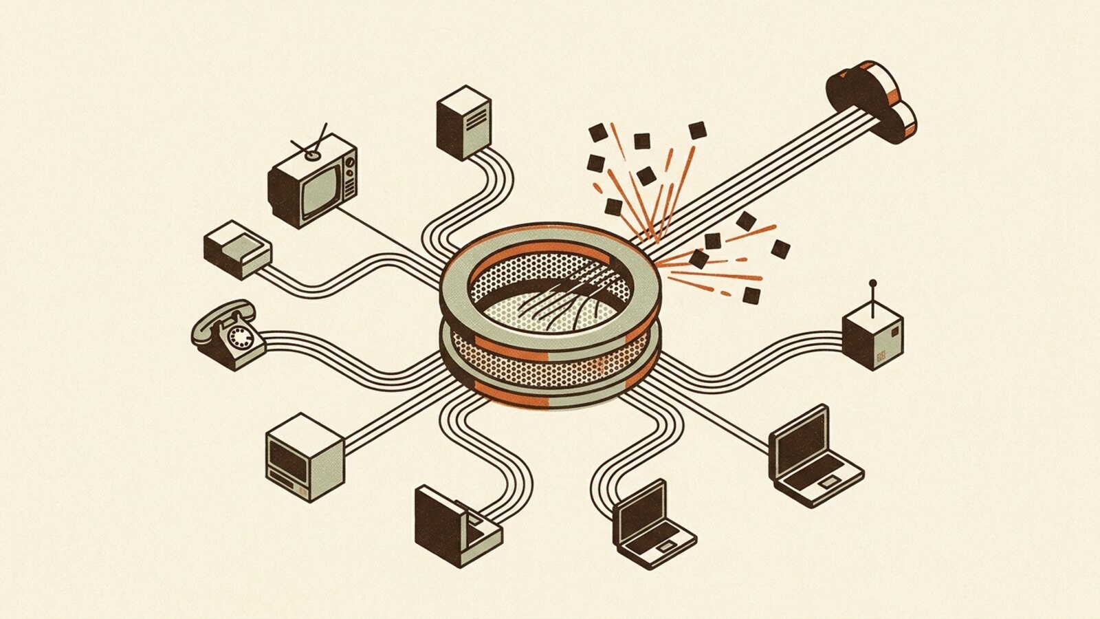 A central DNS filter cleaning the requests of a whole network of devices.