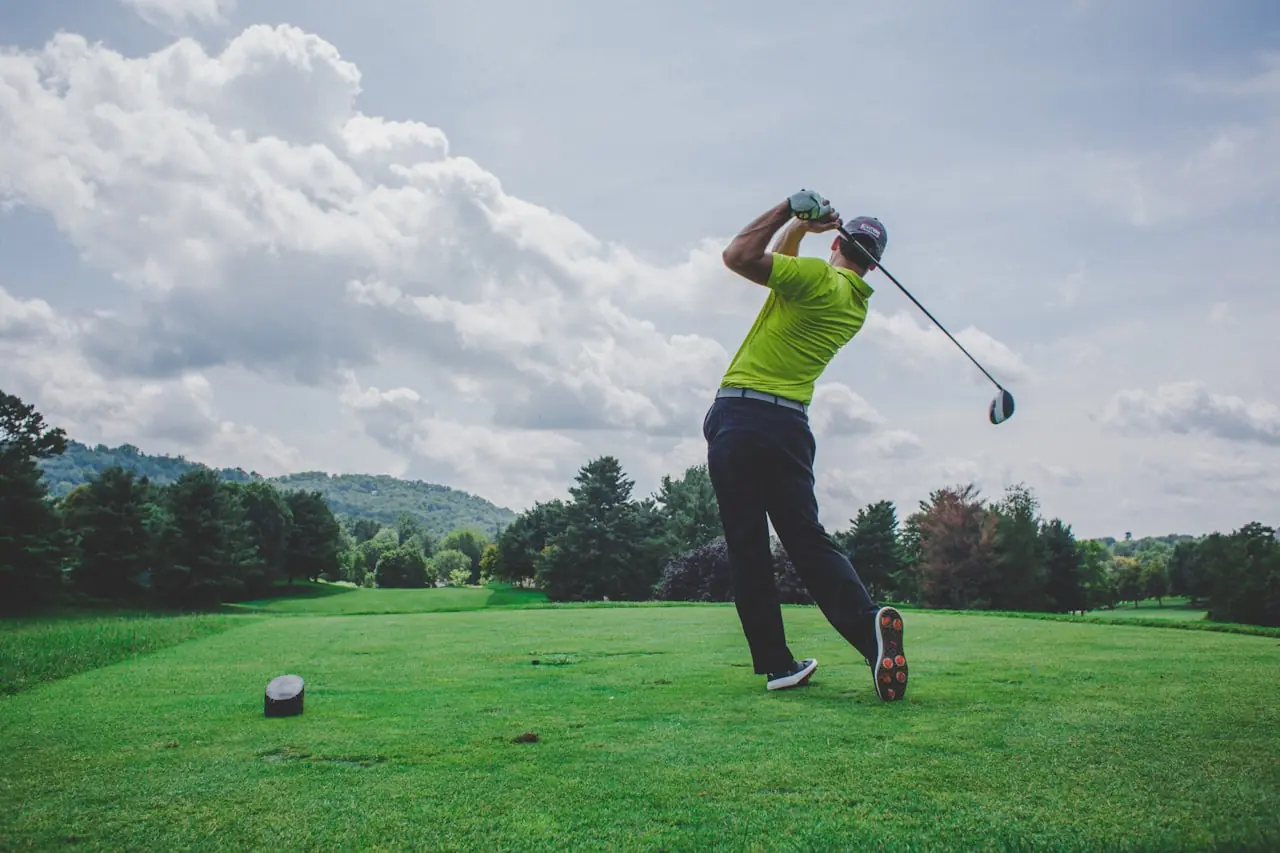 Golf course at golden hour